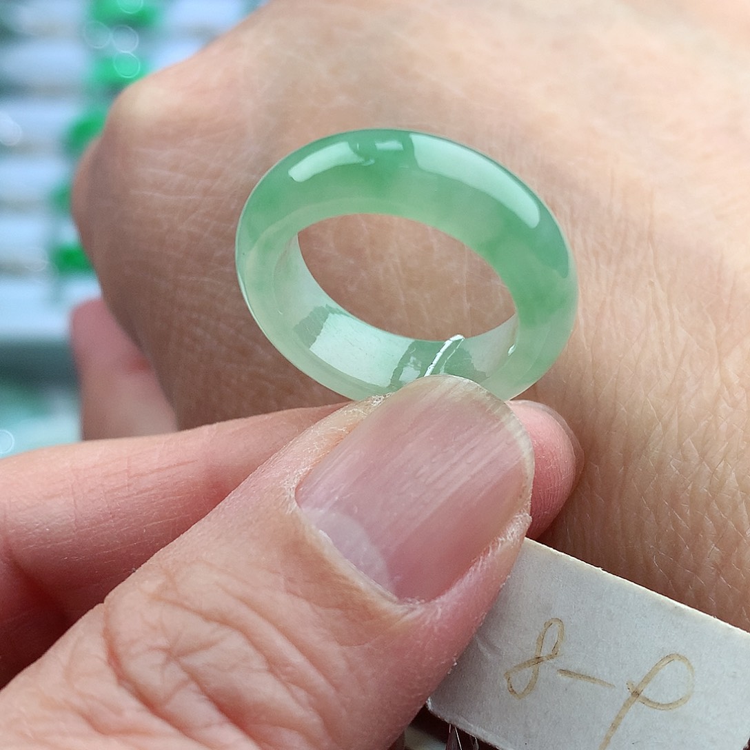 未镶嵌戒指翡翠8-9号