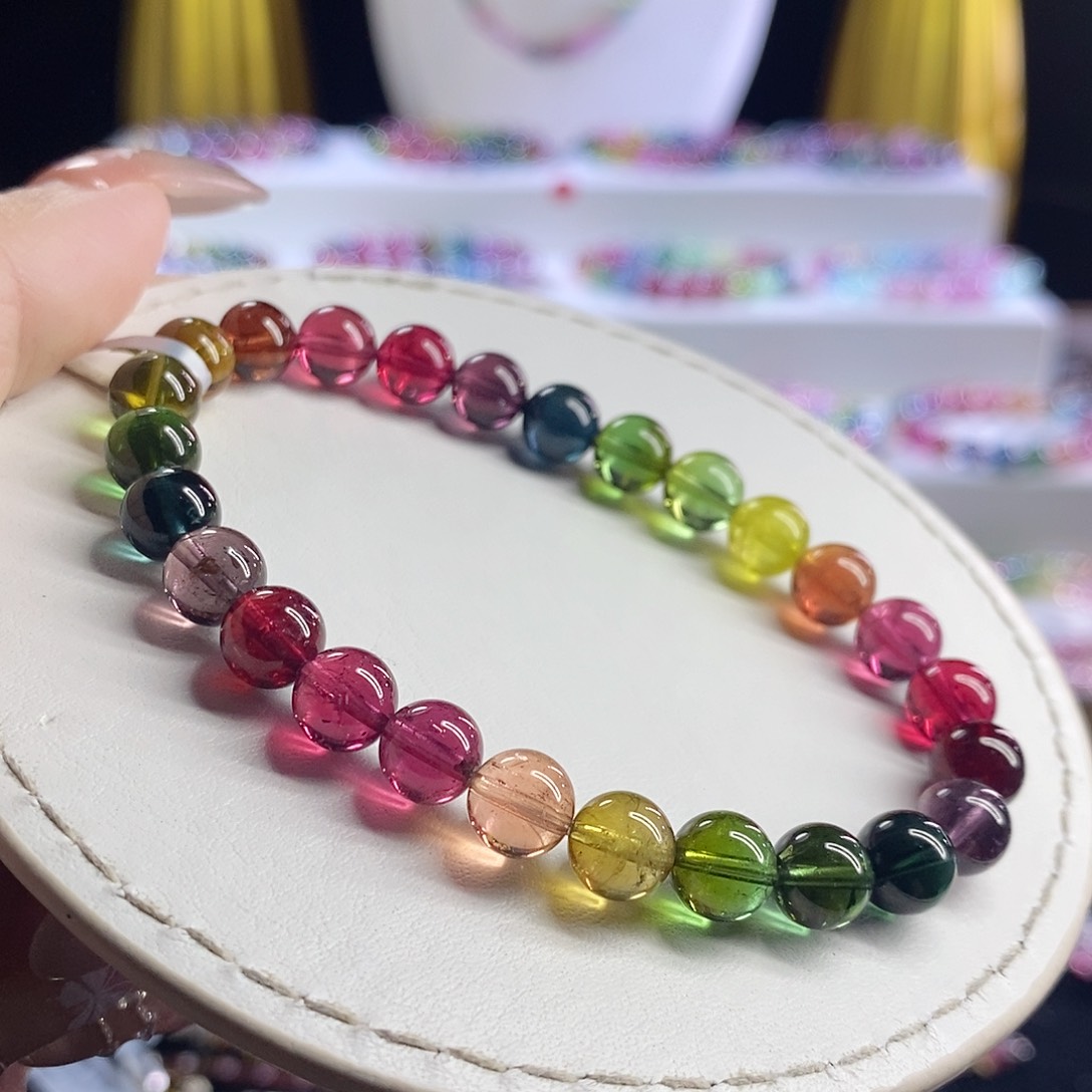 未镶嵌手链碧玺色标