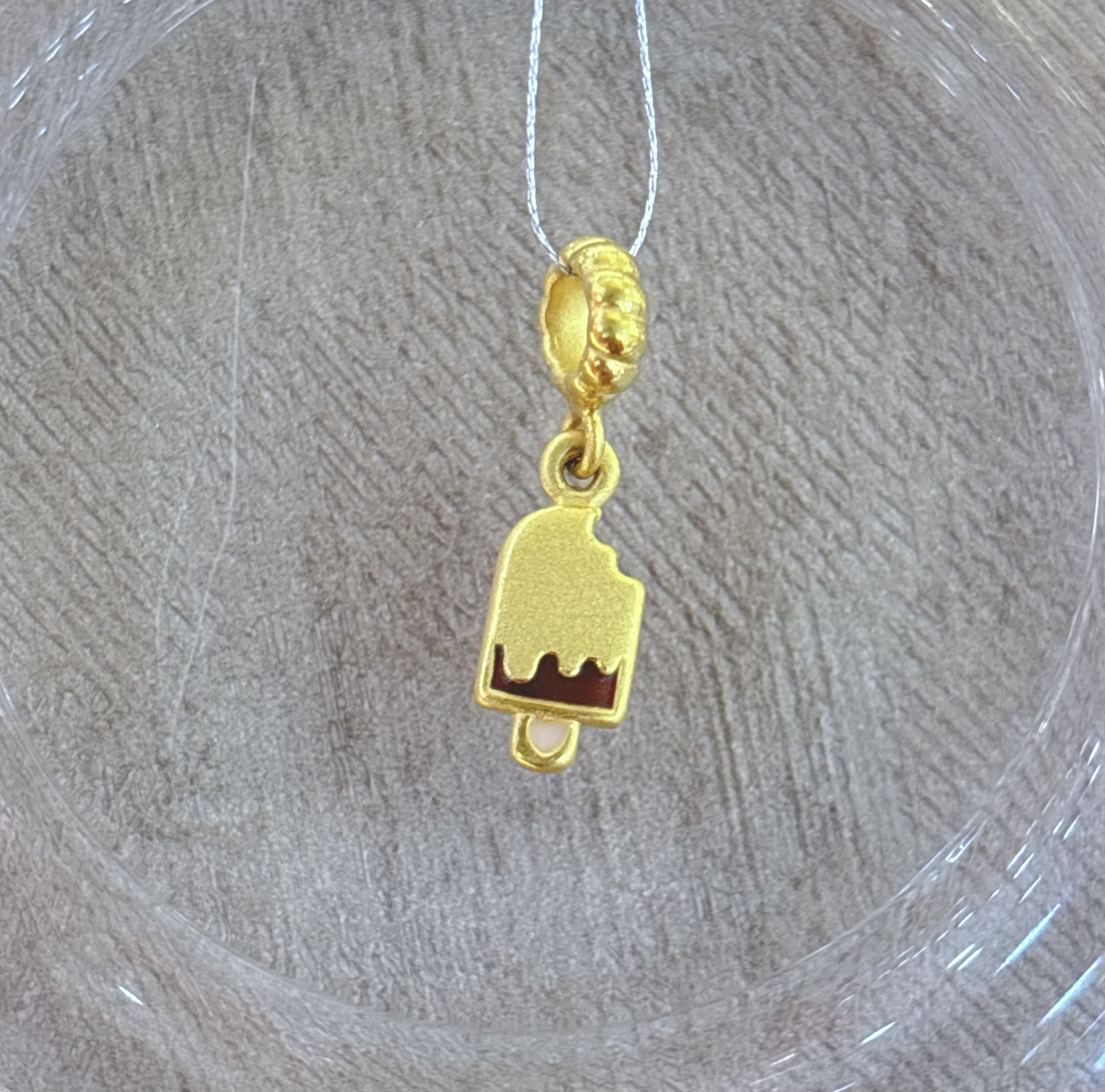 B3明牌足金雪糕挂件1.31g