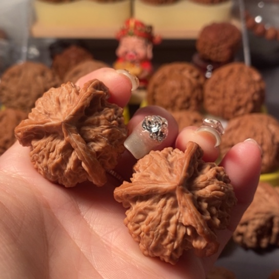 文玩核桃吊坠36盘山三愣全品