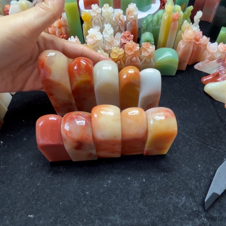 老挝石10个天圆地方正章2.1到2.4印面