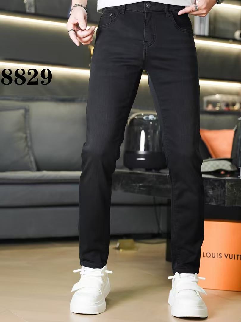 【橙子—8829】夏季轻薄面料中腰弹力男士商务小直筒