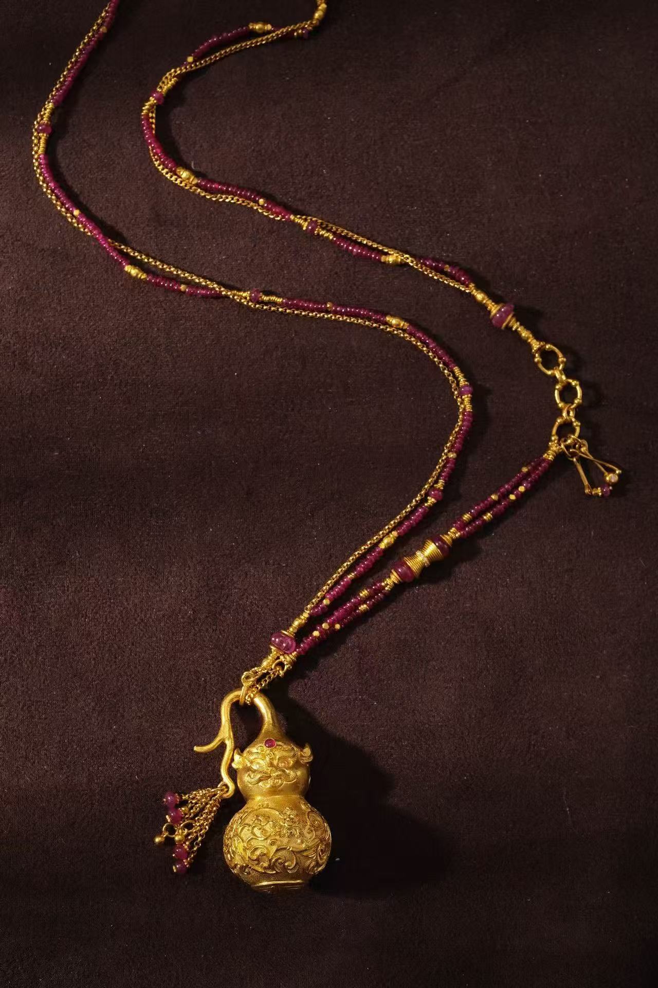 【金什原创】足金”福禄守*财兽”设计款套链45.36克