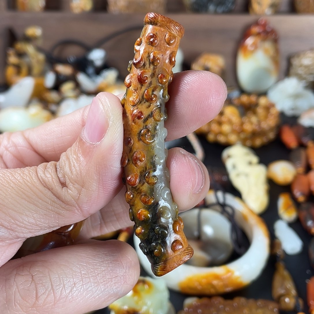 和田玉颈饰未镶嵌紫*