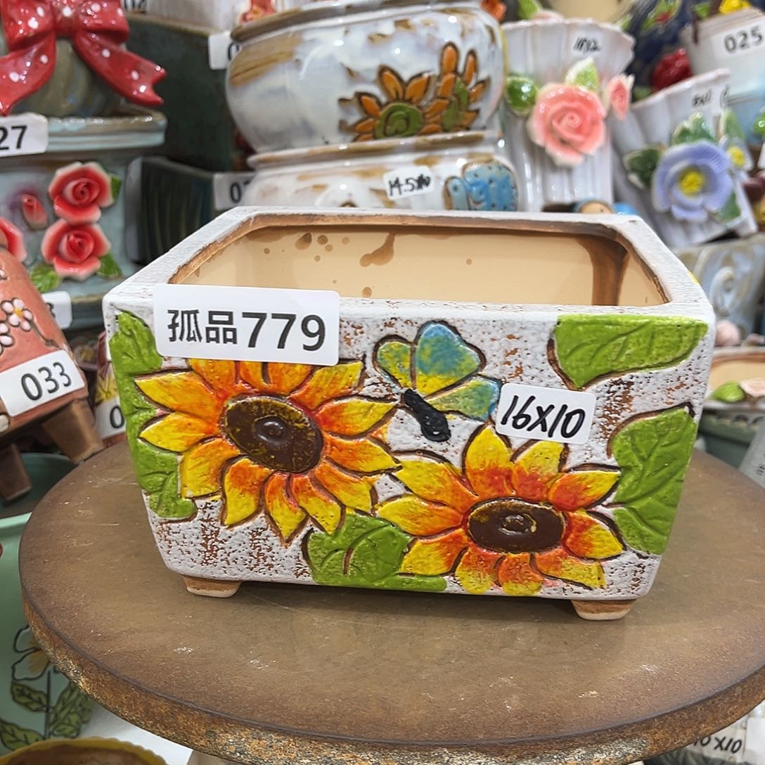 随***飞粗陶多肉花盆花盆孤品779
