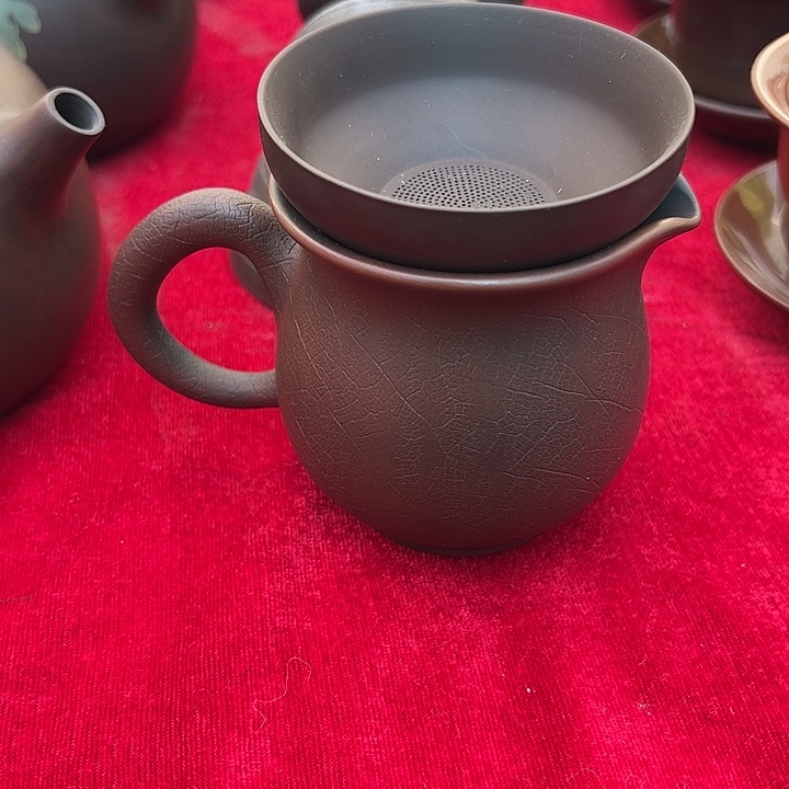 一***过建水紫陶茶漏➕公道杯特价
