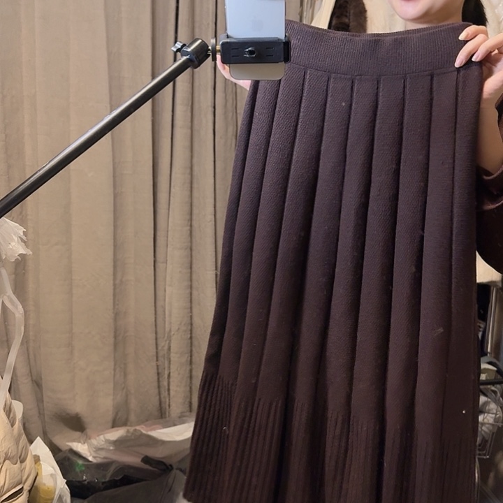 全新无暇咖色半身裙子无敌