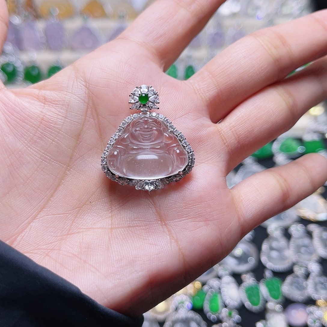 石英质玉颈饰银S925镶嵌