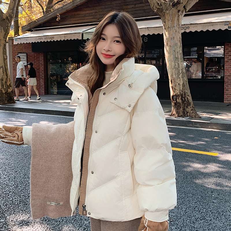 棉服女短款2025新款冬季时尚宽松显瘦小个子加厚丝棉外套