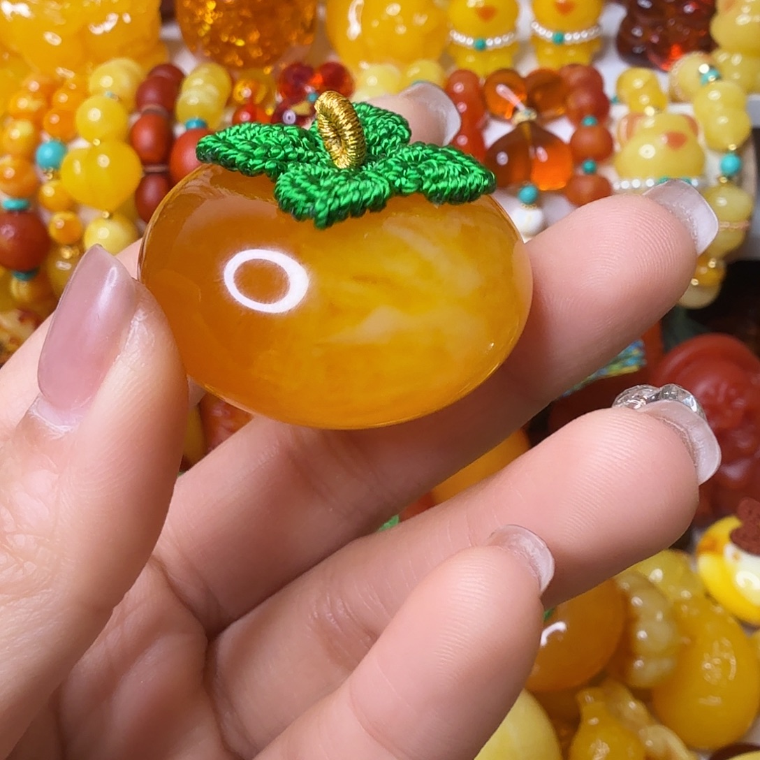 ་***❥非金属半山半水柿子单颗中号