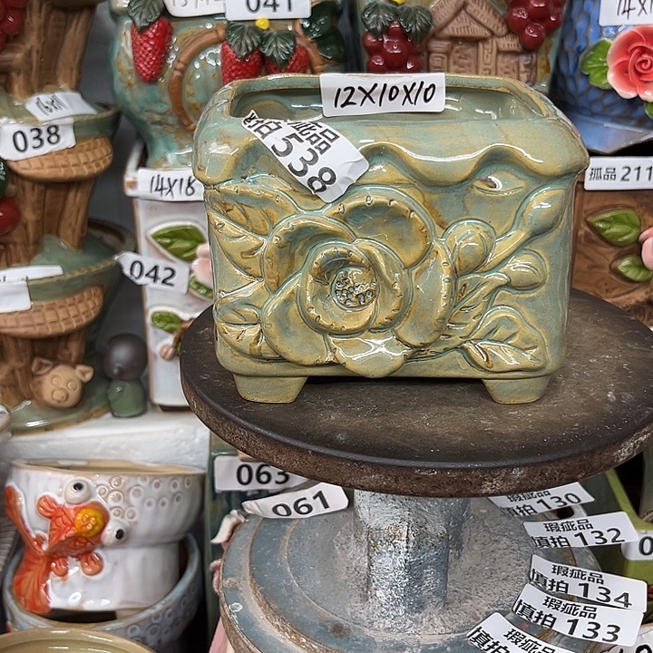 紫砂花盆粗陶材质多肉花盆