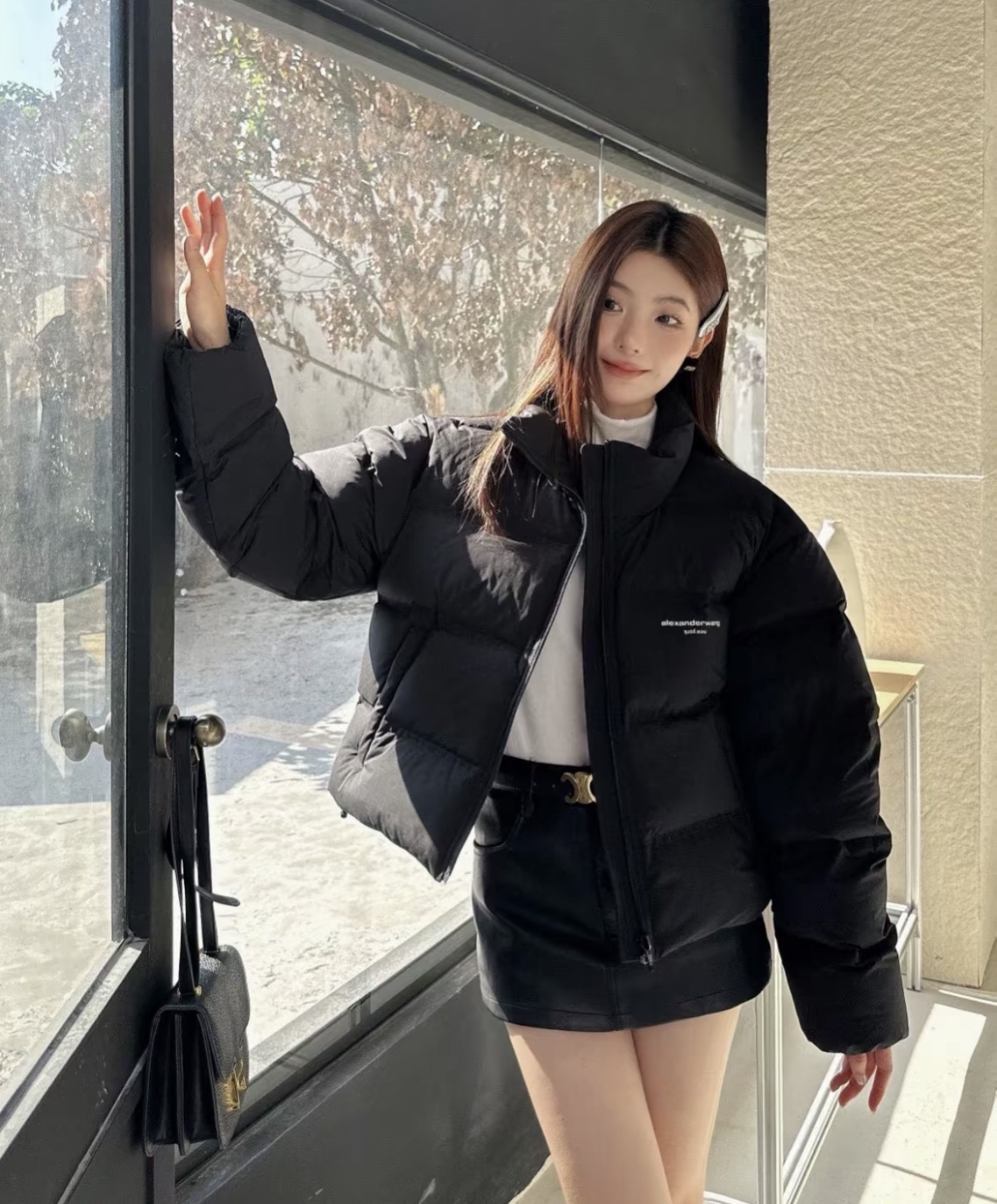 未使用 ALEXANDER WANG 时尚休闲 经典款 立领羽绒服 明星同款
