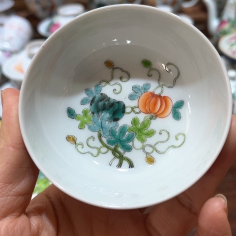 手绘茶杯盖碗壶承
