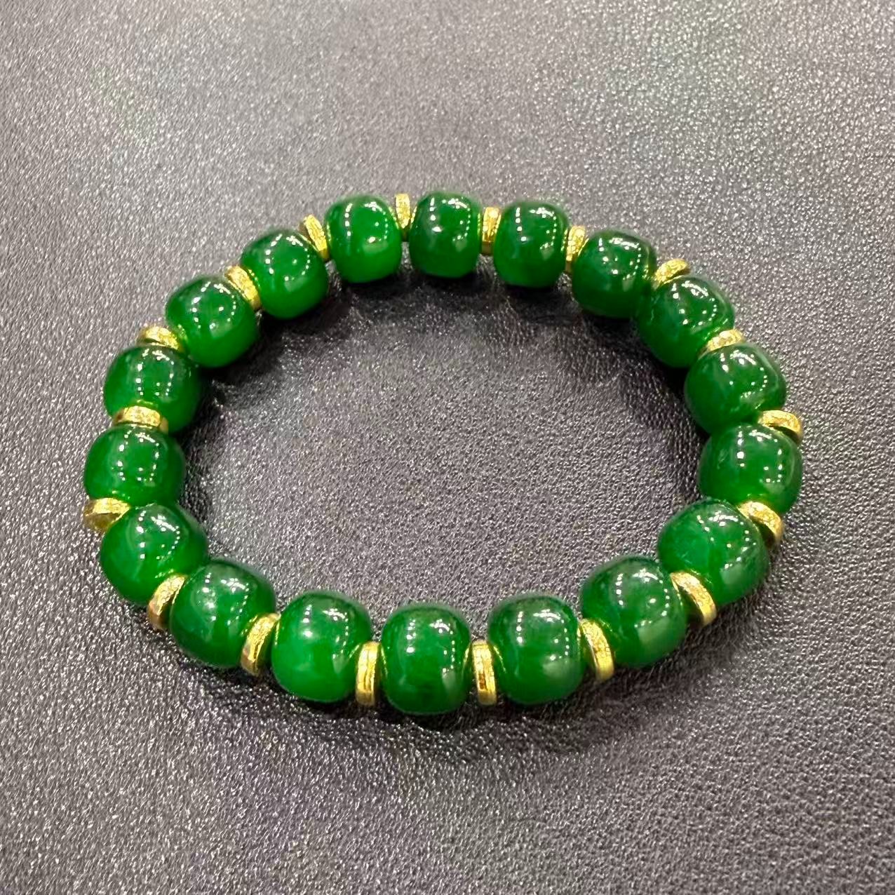 【福满满珠宝】FU007-DIY配件-精美设计款绿手串-多样性发其一