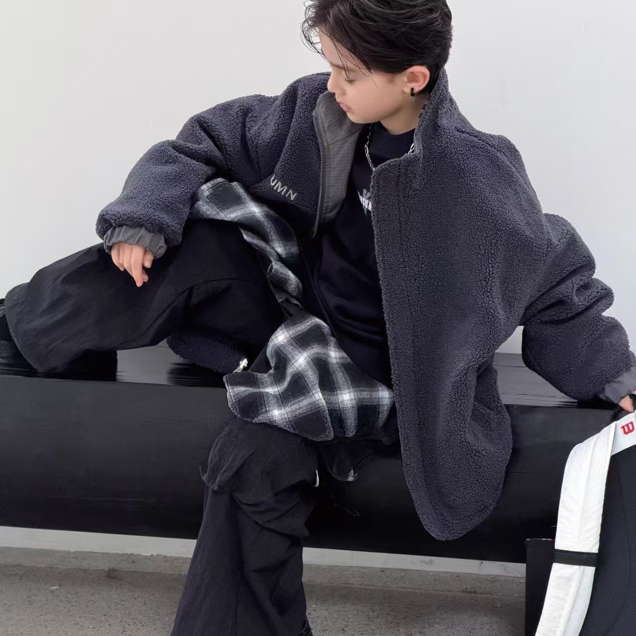 （加绒单B）儿童冬季加绒加厚上衣裤子单件套装组合