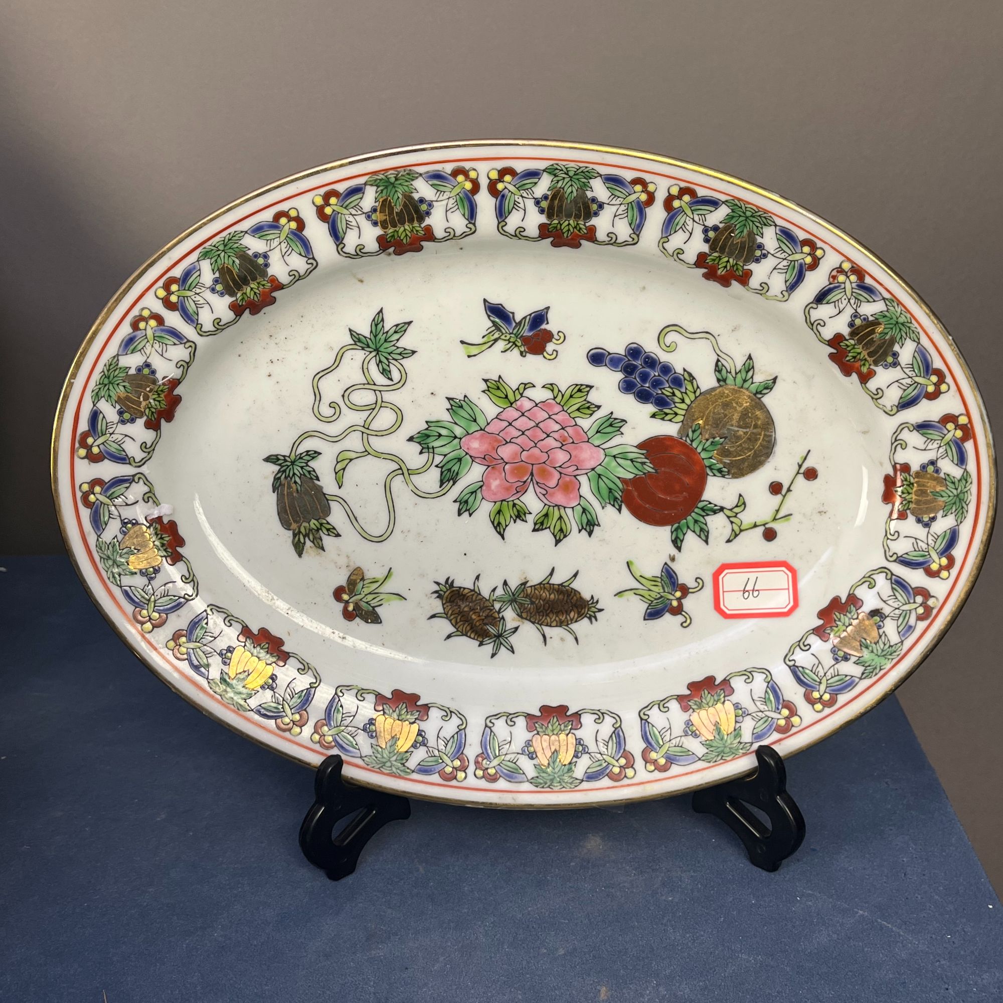 【微瑕慎拍】p37景德镇老厂瓷花卉系列赏盘