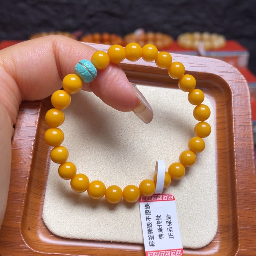 未镶嵌蜜蜡手链手串