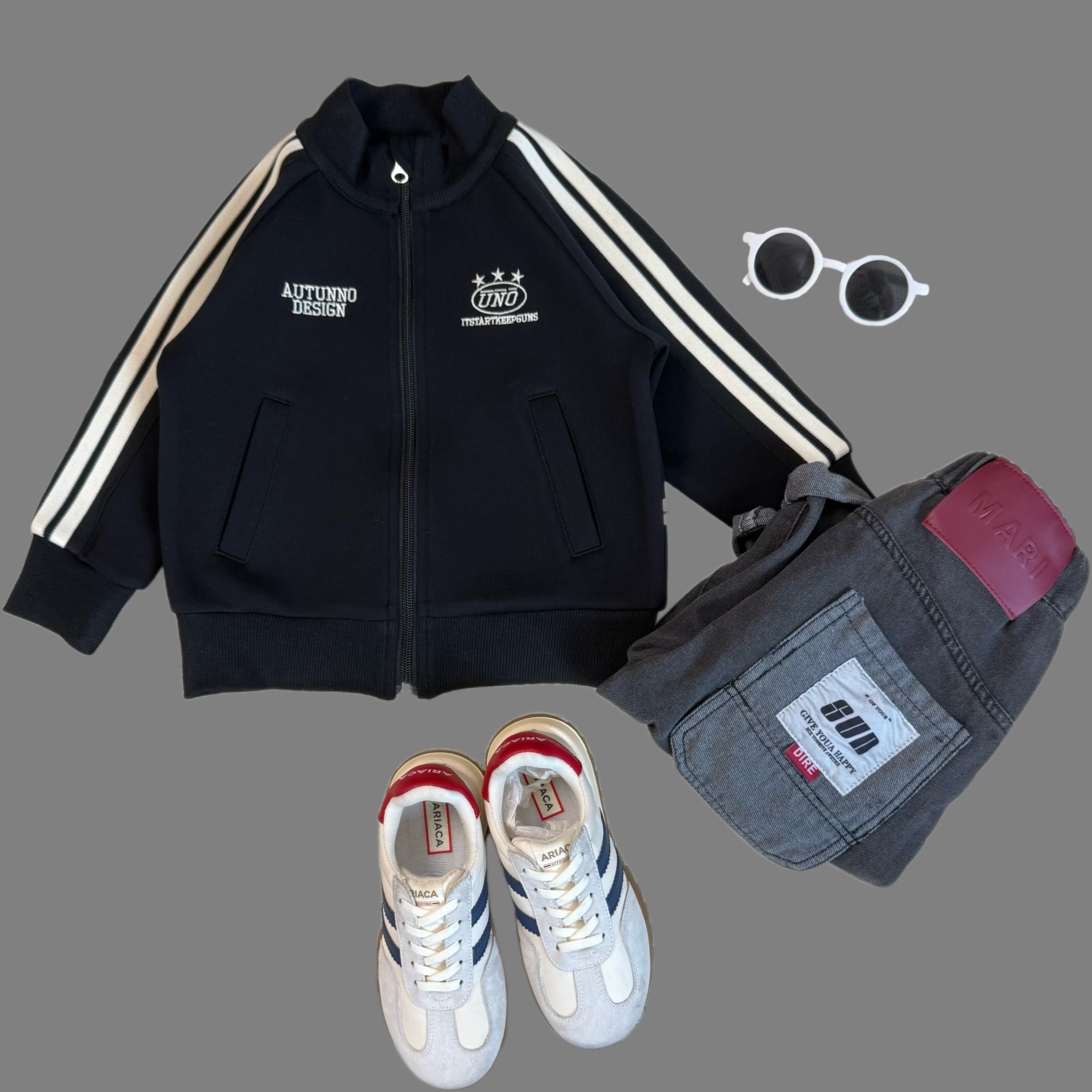 【黑色立领棒球外套】WD595儿童春秋男女童外套洋气百搭萌娃穿搭