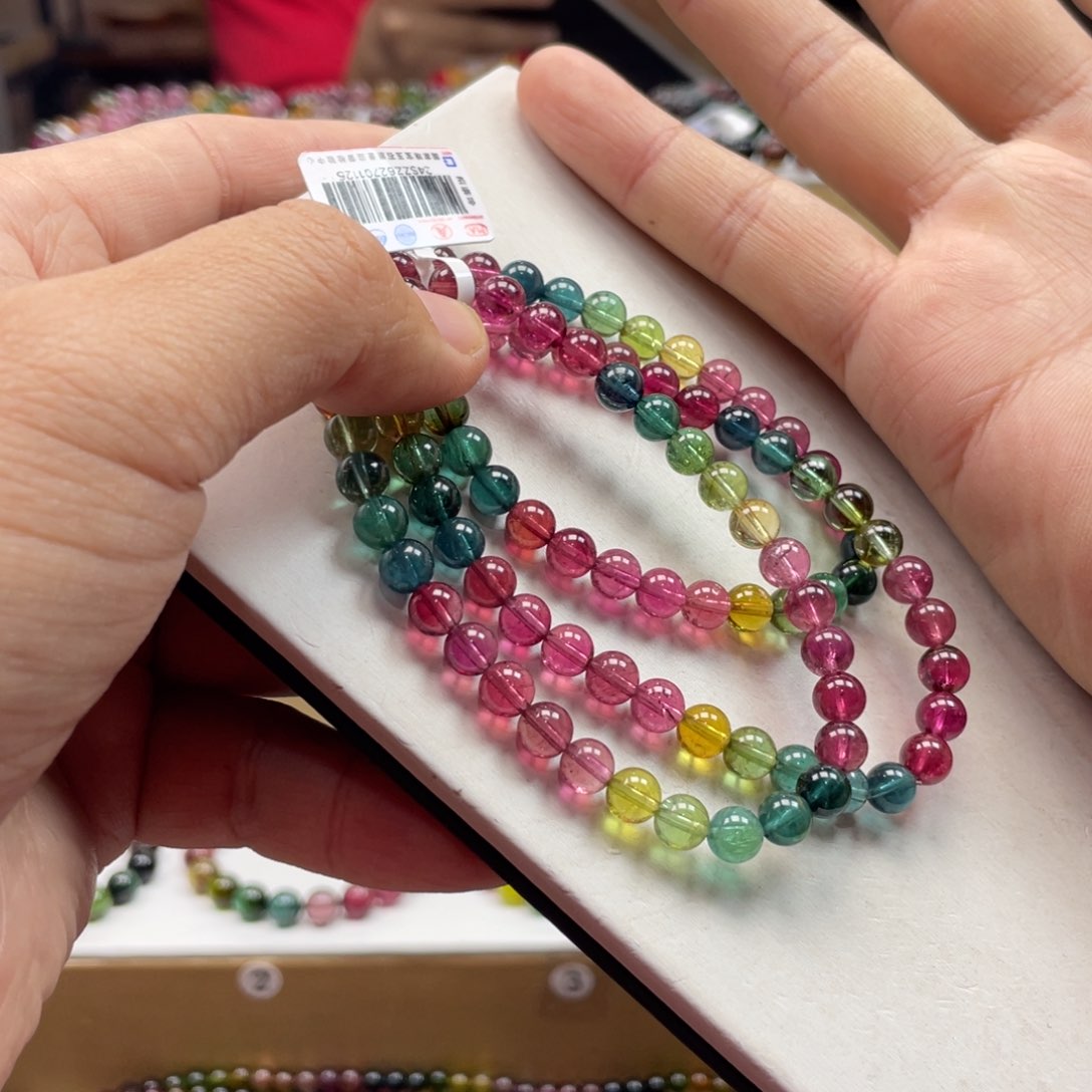 碧玺手串未镶嵌陶**醉6.3mm.mmmmmmmmm