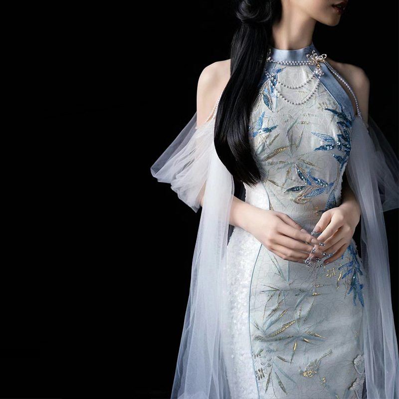100-200直播间过款(备注编码)高端手工重工旗袍中国风中式美衣