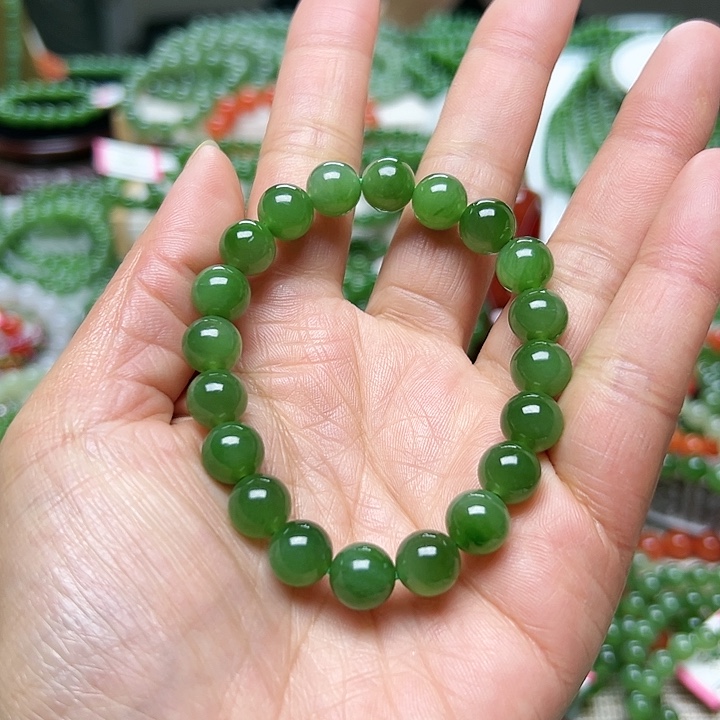 和田玉（碧玉）手链未镶嵌