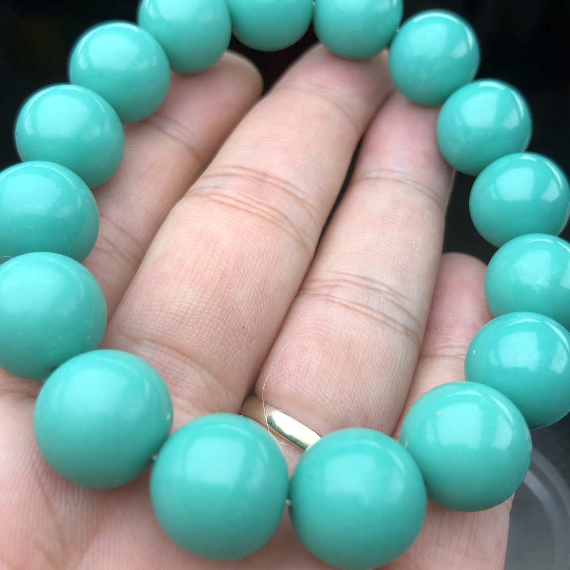 221高瓷绿14mm手串