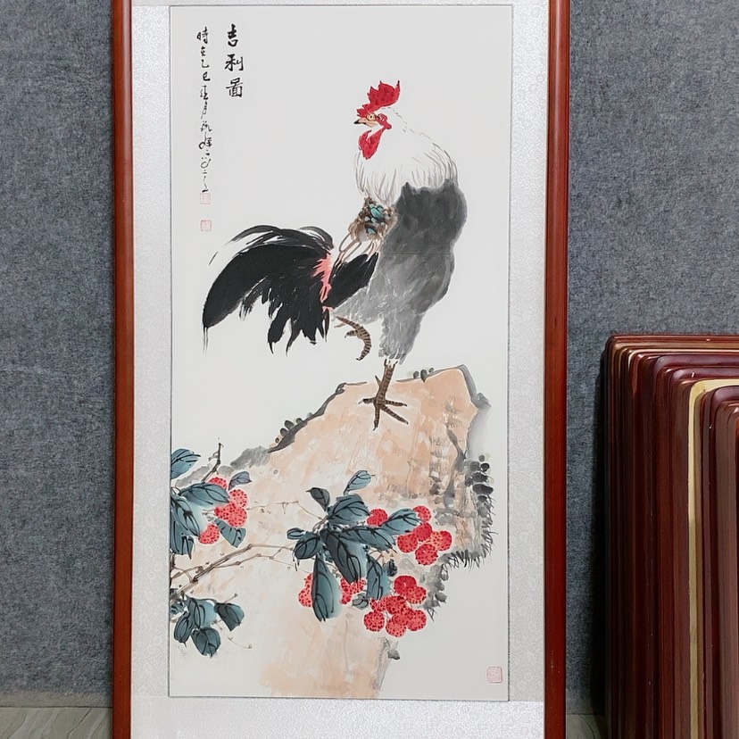【闪购商品】国画书画作品带框125×65厘米