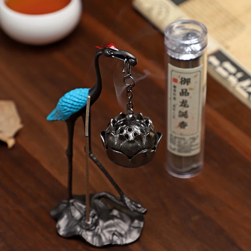 仙鹤香炉香插摆件+香三管ZHTJ    0040