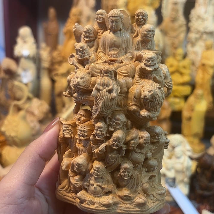 歡***囍柏木（崖柏）崖柏瑕疵罗汉
