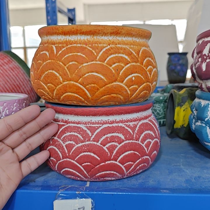 红陶吸水透气的白陶花盆凑满12发货