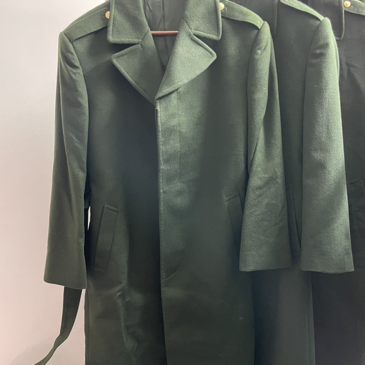 SZ-38经典橄榄绿中长男秋冬毛呢大衣配正品