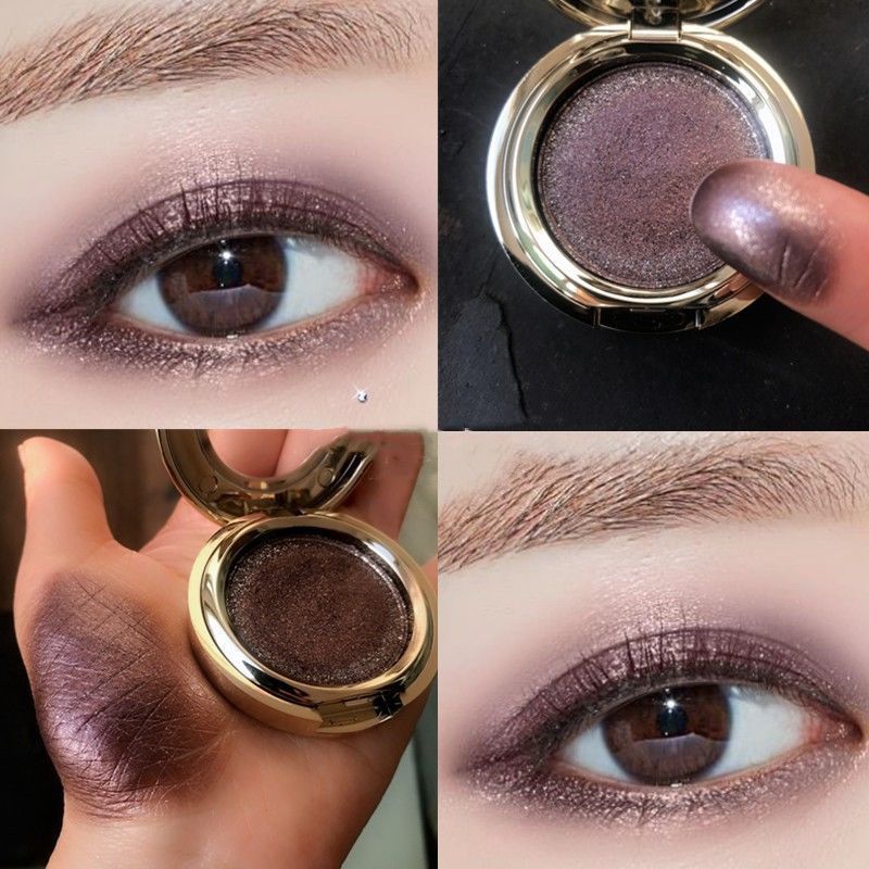 维妮小熊单色眼影珠光深紫棕大地色钻石黑一闪到底闪粉防水眼影盘
