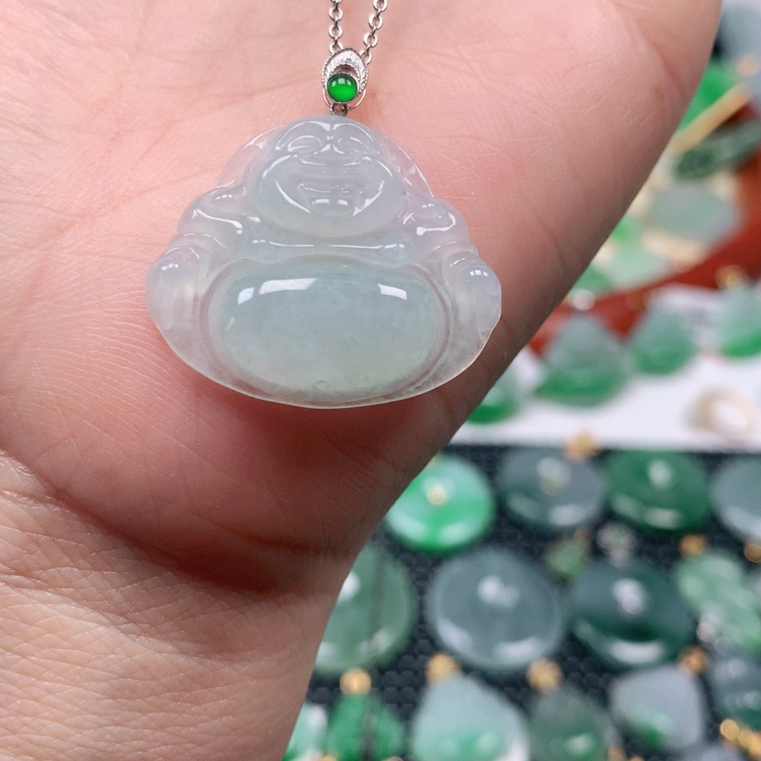【闪购商品】翡翠吊坠(不含链)18K金镶嵌