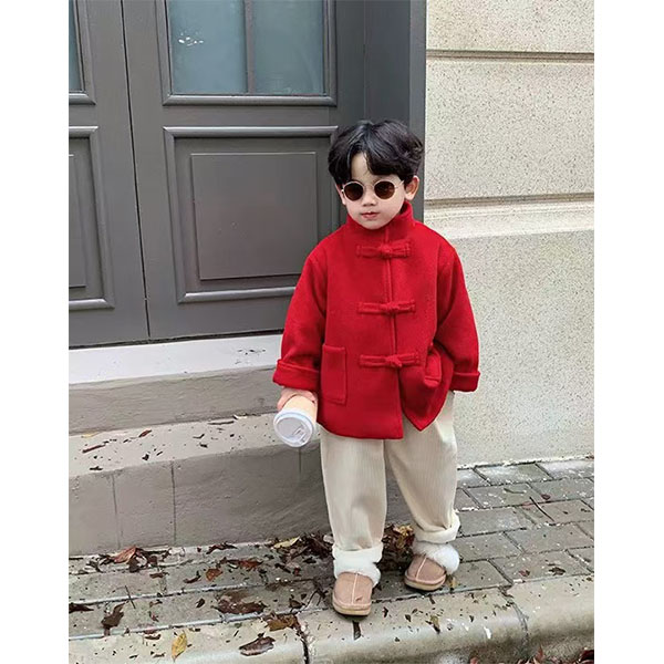 【清仓】23812韩版呢子儿童外套双色可选