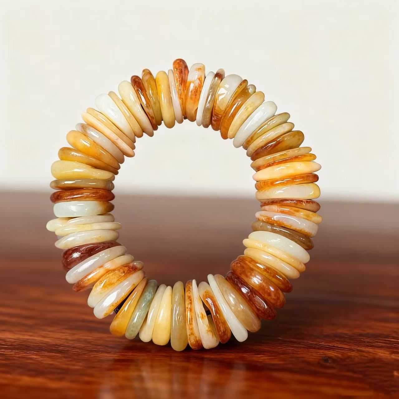 ..《闪购商品》精美和田玉玉片手串 多样性发货