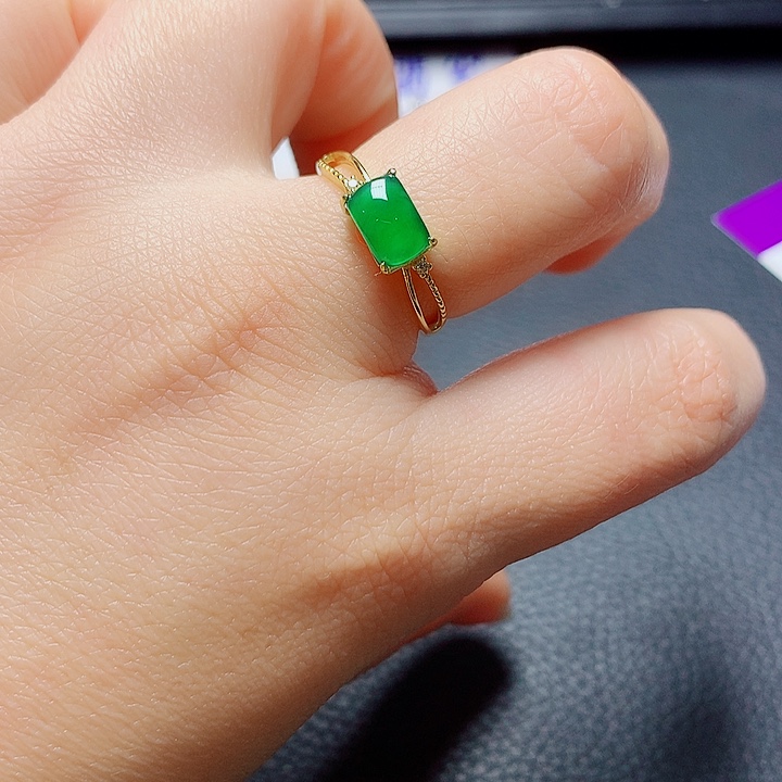 银S925镶嵌戒指翡翠