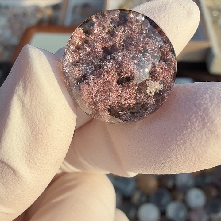 ˙***戀水晶珠宝半成品未镶嵌幽灵16·2mm定制不退换