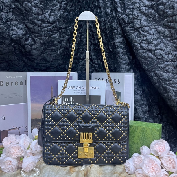 95新 DIOR/迪奥 Dior · 黑色铆钉邮差包