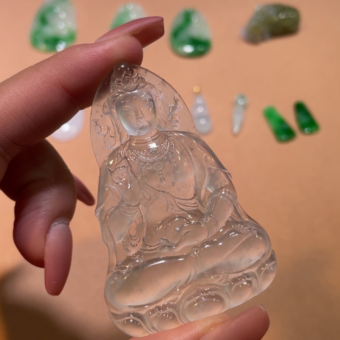 未镶嵌定制翡翠观音