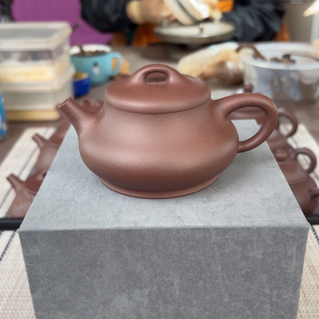 茶壶紫砂半手工老紫泥饮瓢壶170cc