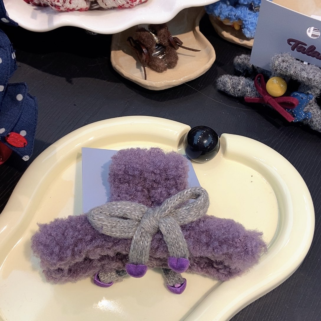 布艺非金属紫色大号抓夹