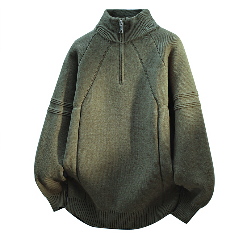 班尼路S&K秋冬季立领半拉链毛衣男士新款舒适宽松休闲百搭针织衫