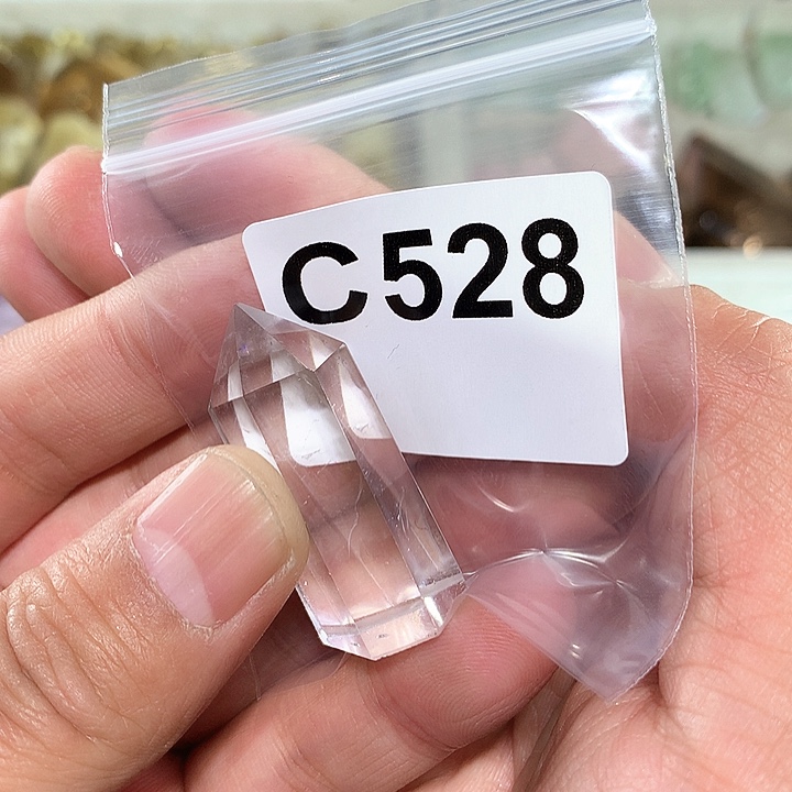 水晶天然水晶柱子C528未镶嵌心***结