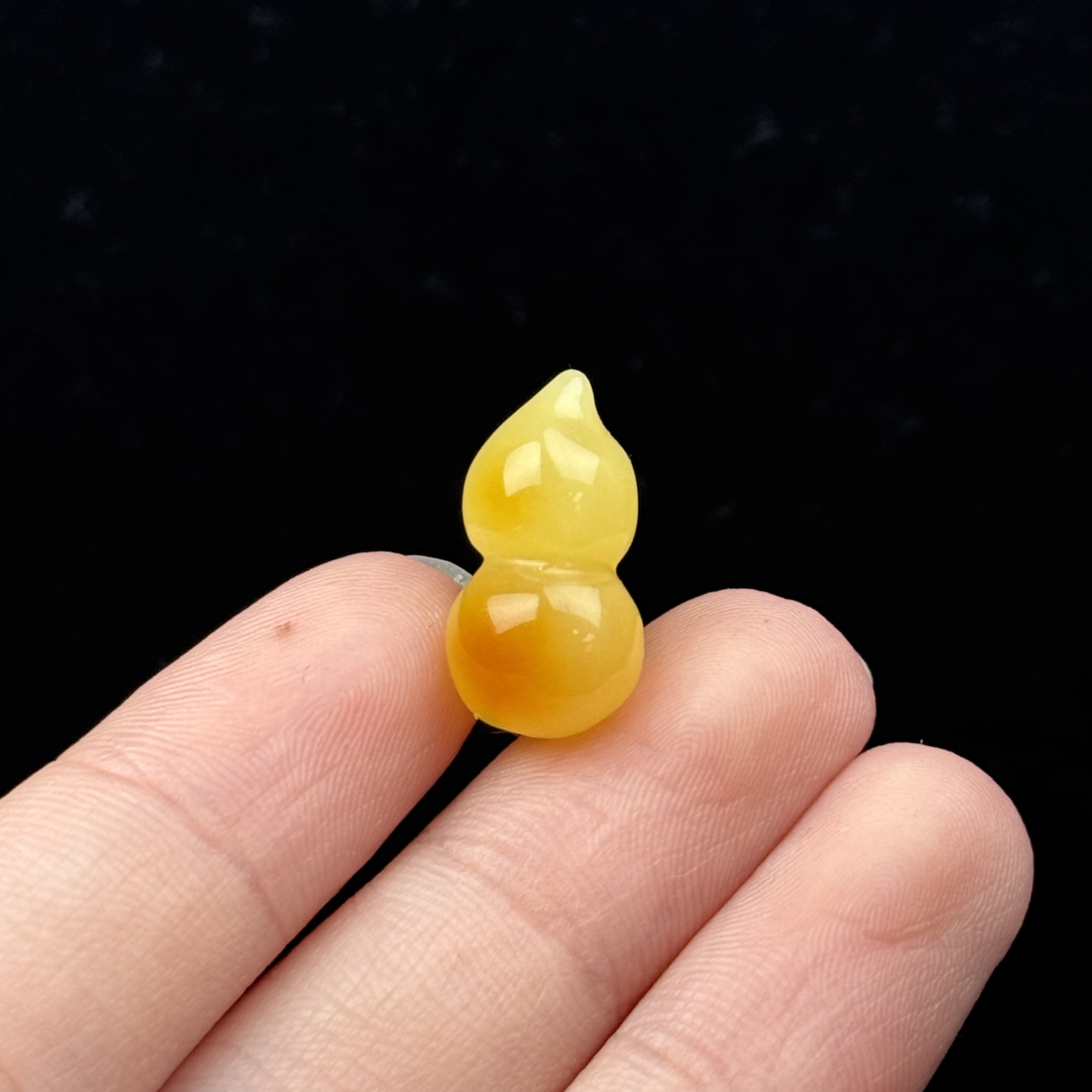 E1158天然原矿蜜蜡 葫芦9*18mm 支持鉴定 假一罚十