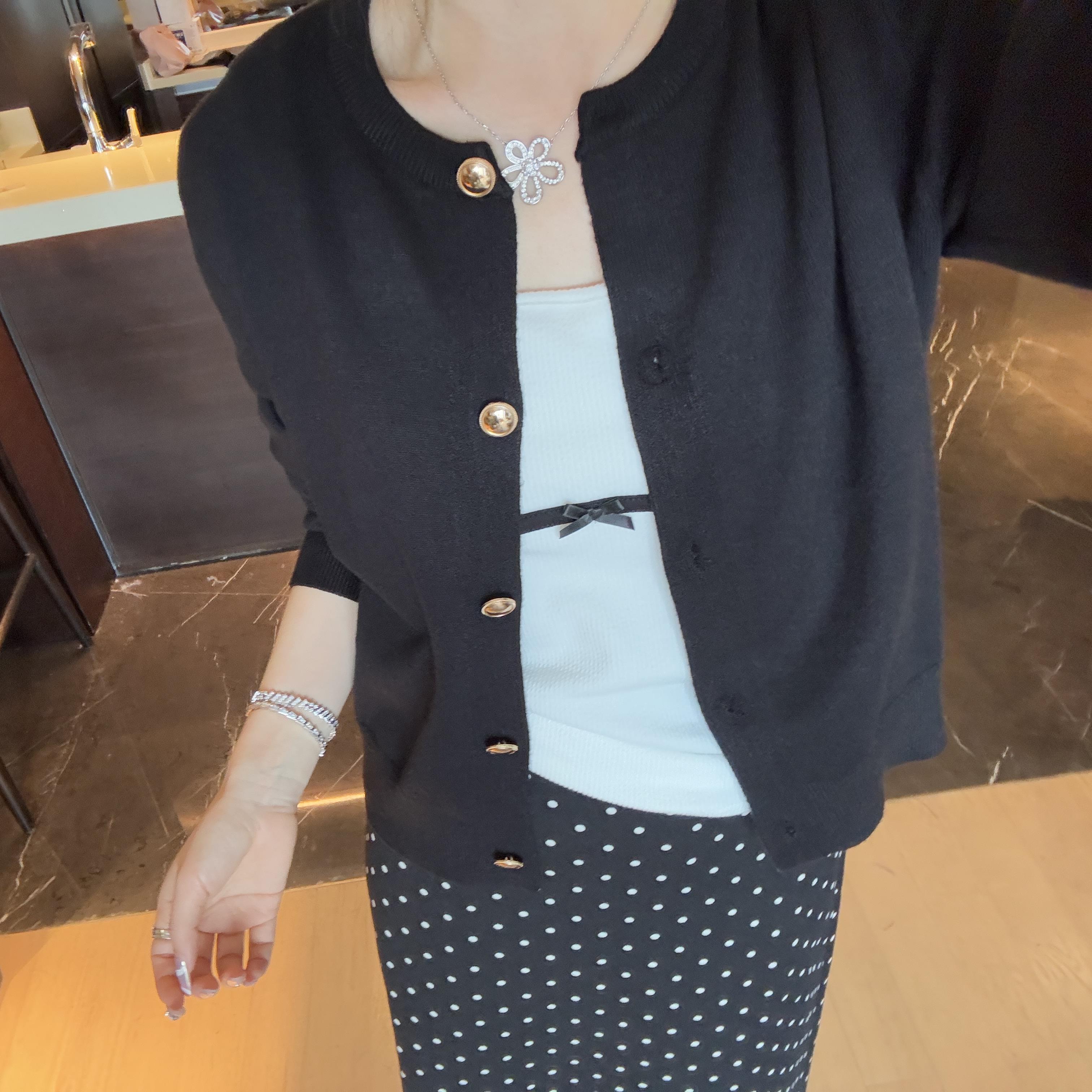 金扣开衫 小允姐姐2025新款时尚气质高级金扣开衫