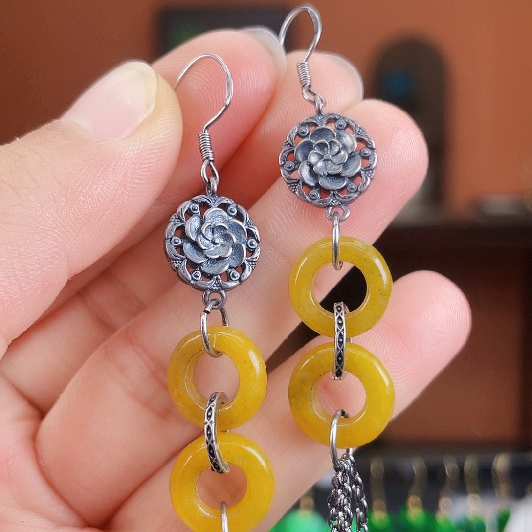 翡翠未镶嵌耳饰饰品