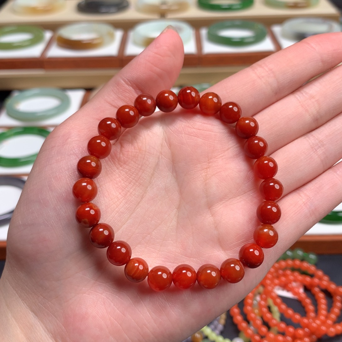 未镶嵌南红玛瑙手串