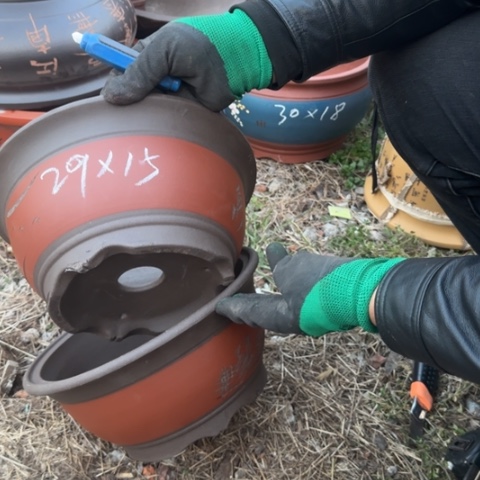 红陶紫砂花盆盆景盆栽瑕疵