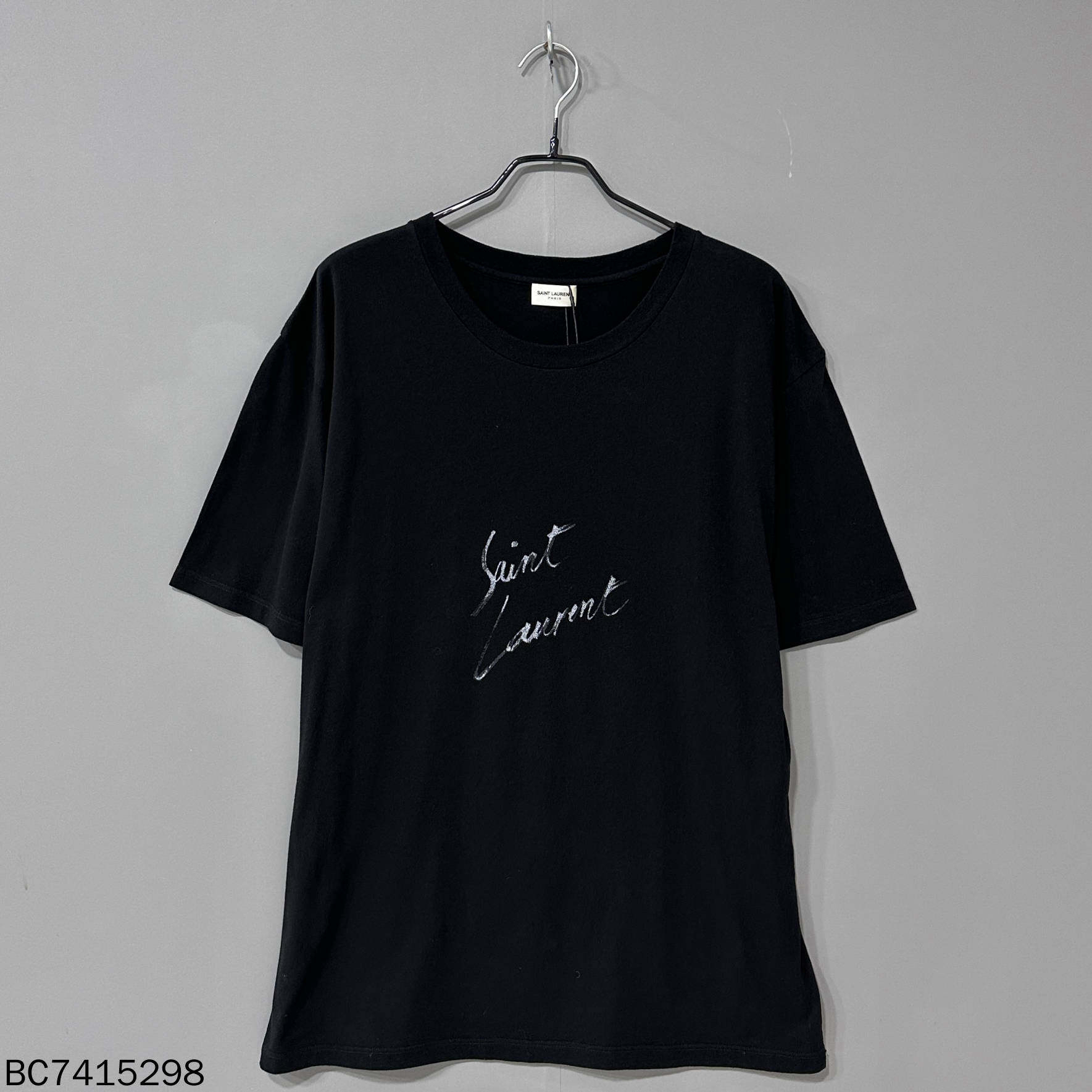 99新 YSL/圣罗兰 草写logo短袖/L码/15398