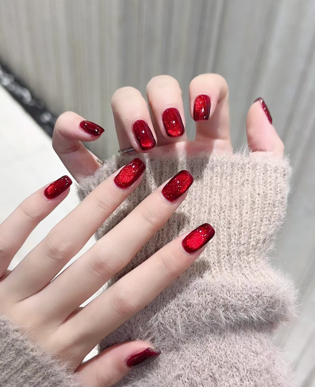  芷间 美甲野玫瑰猫眼显白过年必备10ml瓶装（不送磁铁）